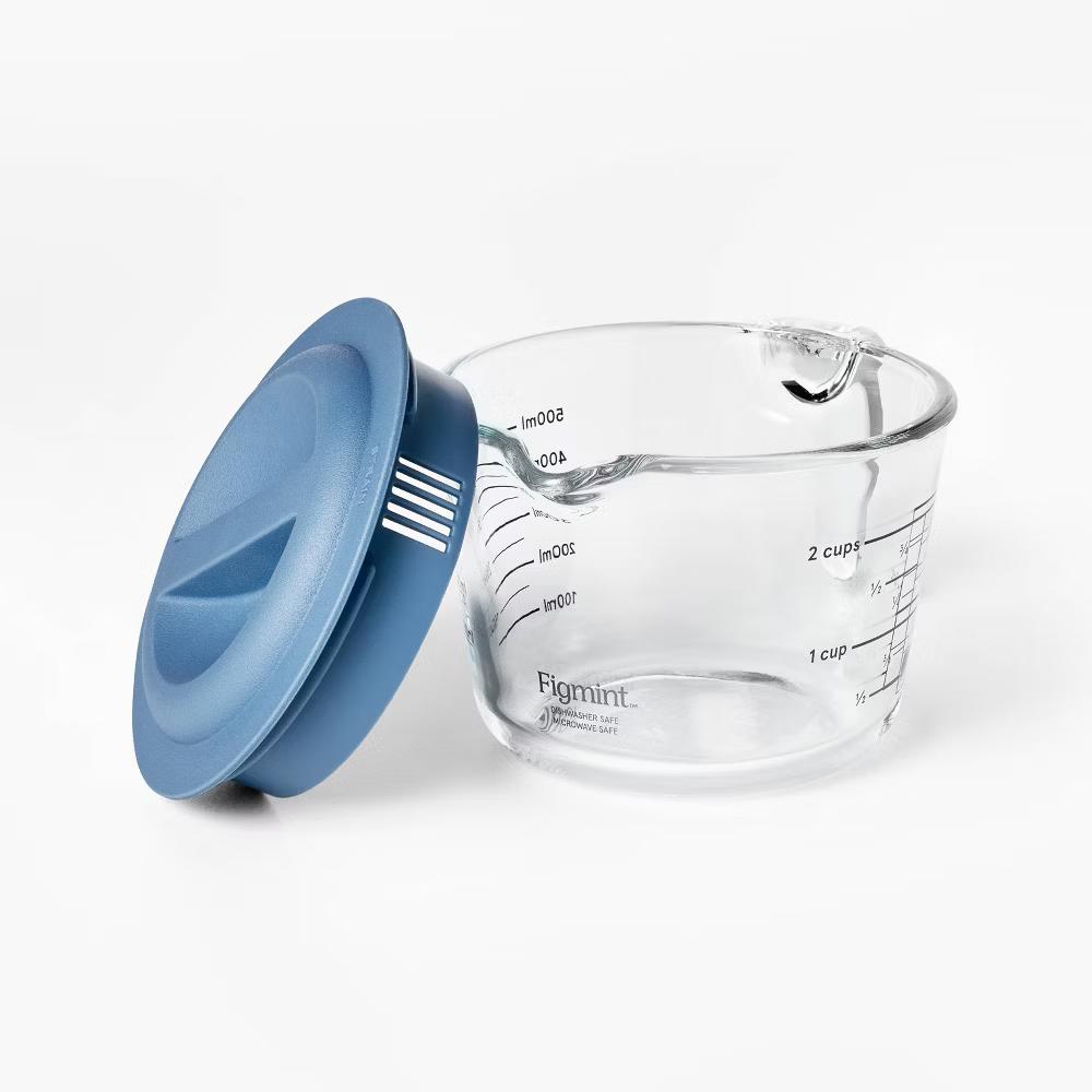 2 Cup Glass Measuring Cup with Lid Clear - Borosilicate, Dishwasher & Freezer Safe, Kitchen Essential - Image 3