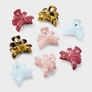 Girls' Bow Claw Hair Clip Set 8pc