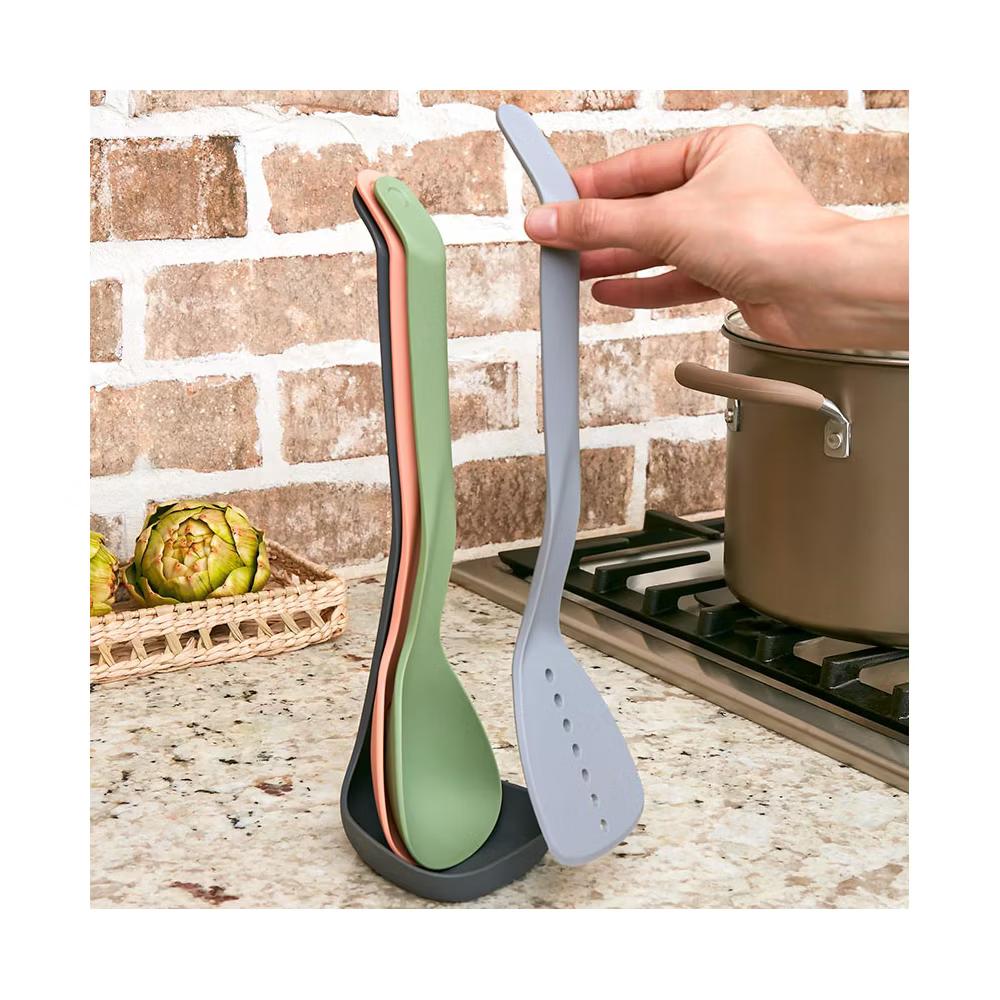 The Lakeside Collection Magnetic Kitchen Utensil Set - Ladle, Spoon, Spatula - Image 3
