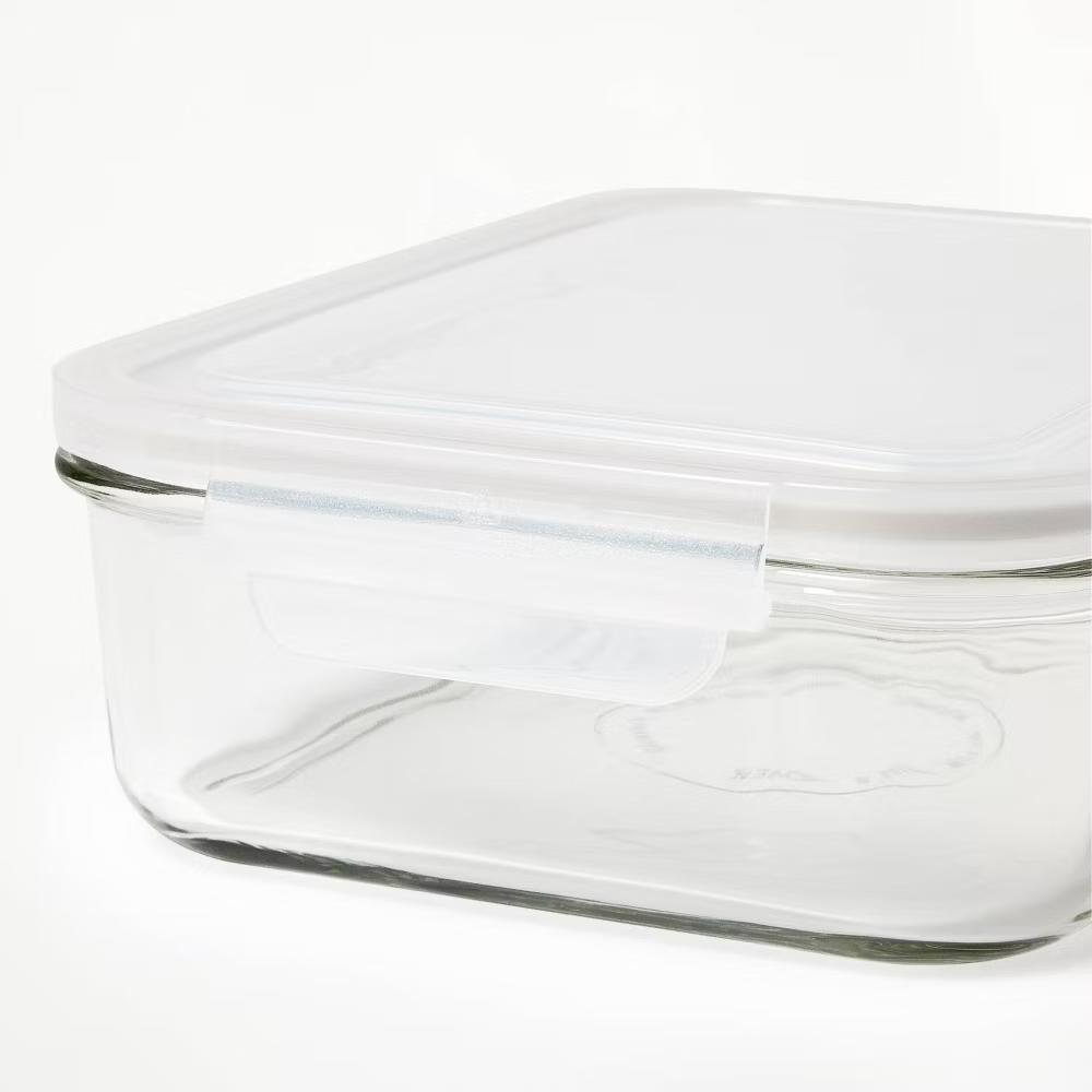 8pc (Set of 4) Glass Food Storage Container Set Clear - Freezer, Dishwasher & Microwave Safe - Image 4
