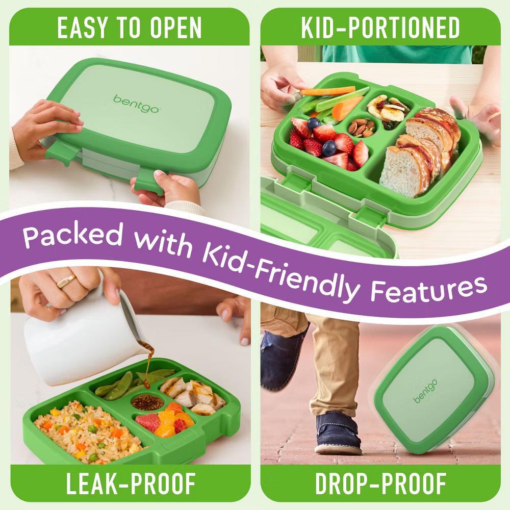 Kids' Brights Leakproof, 5 Compartment Bento-Style Kids' Lunch Box - Image 20