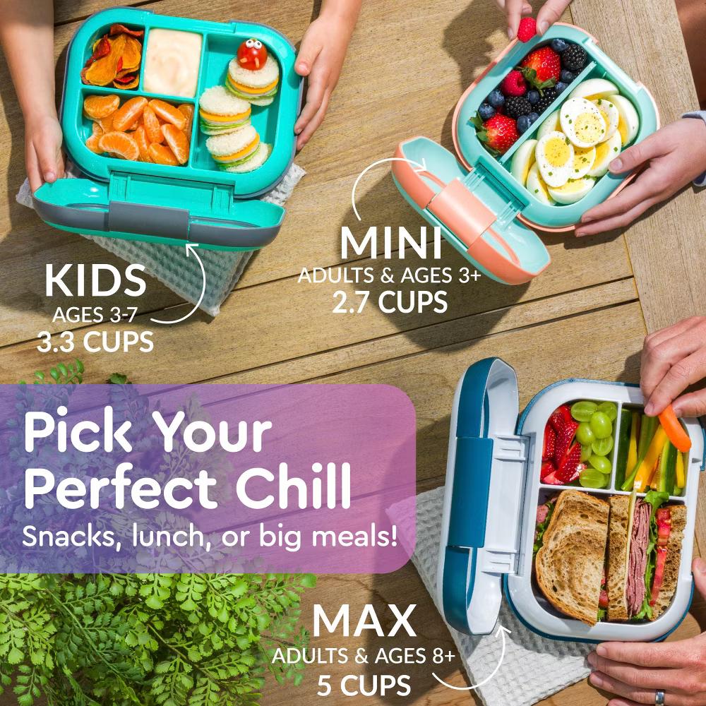 Kids' Chill Lunch Box, Bento-Style Solution, 4 Compartments & Removable Ice Pack - Image 73