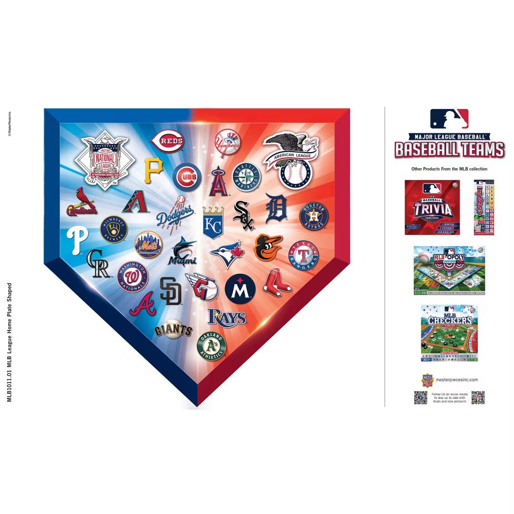 MLB Home Plate 500 Piece Jigsaw Puzzle - Sports Shaped Puzzle for Adults - Image 3