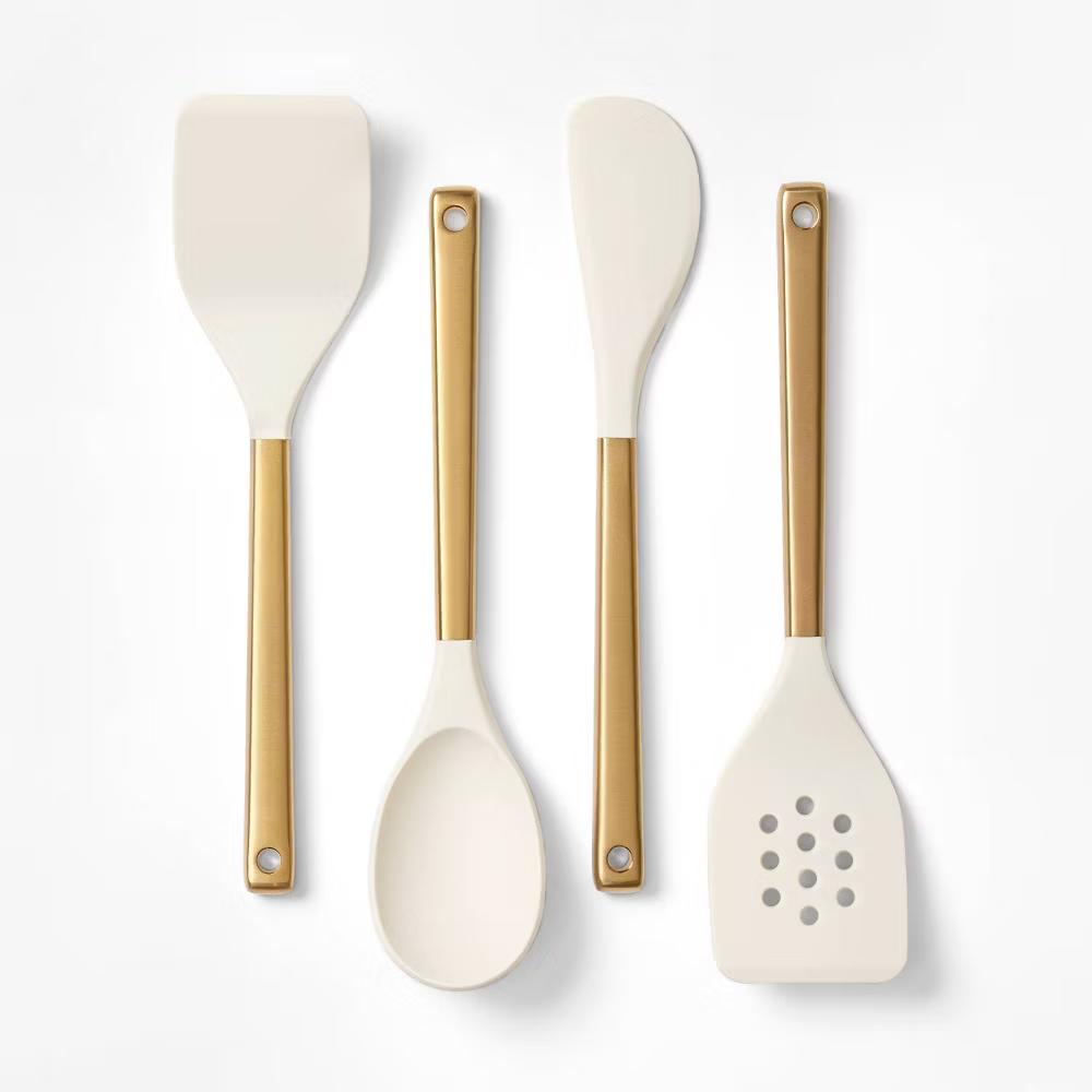 4pc Silicone/Stainless Steel Kitchen Utensil Set - Image 10