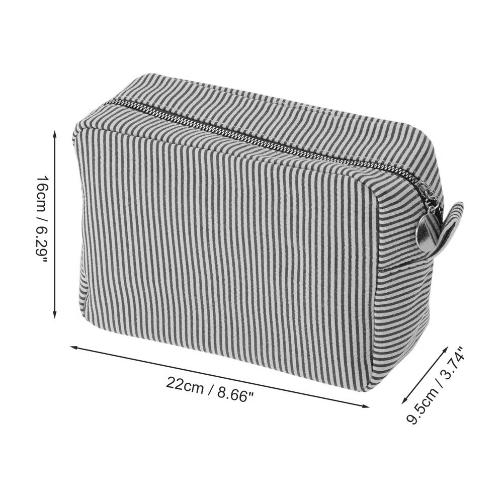 Large Striped Pattern Makeup Bag 1Pc - Image 4