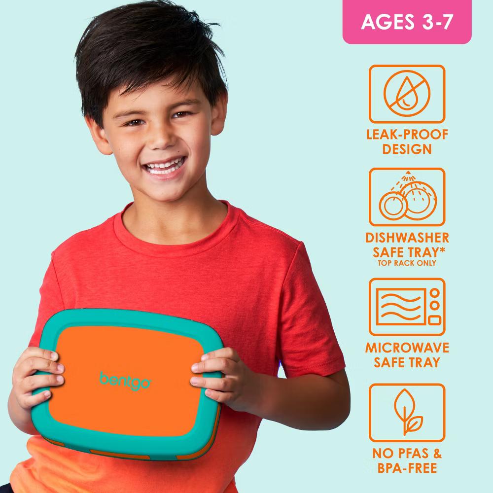 Kids' Brights Leakproof, 5 Compartment Bento-Style Kids' Lunch Box - Image 38