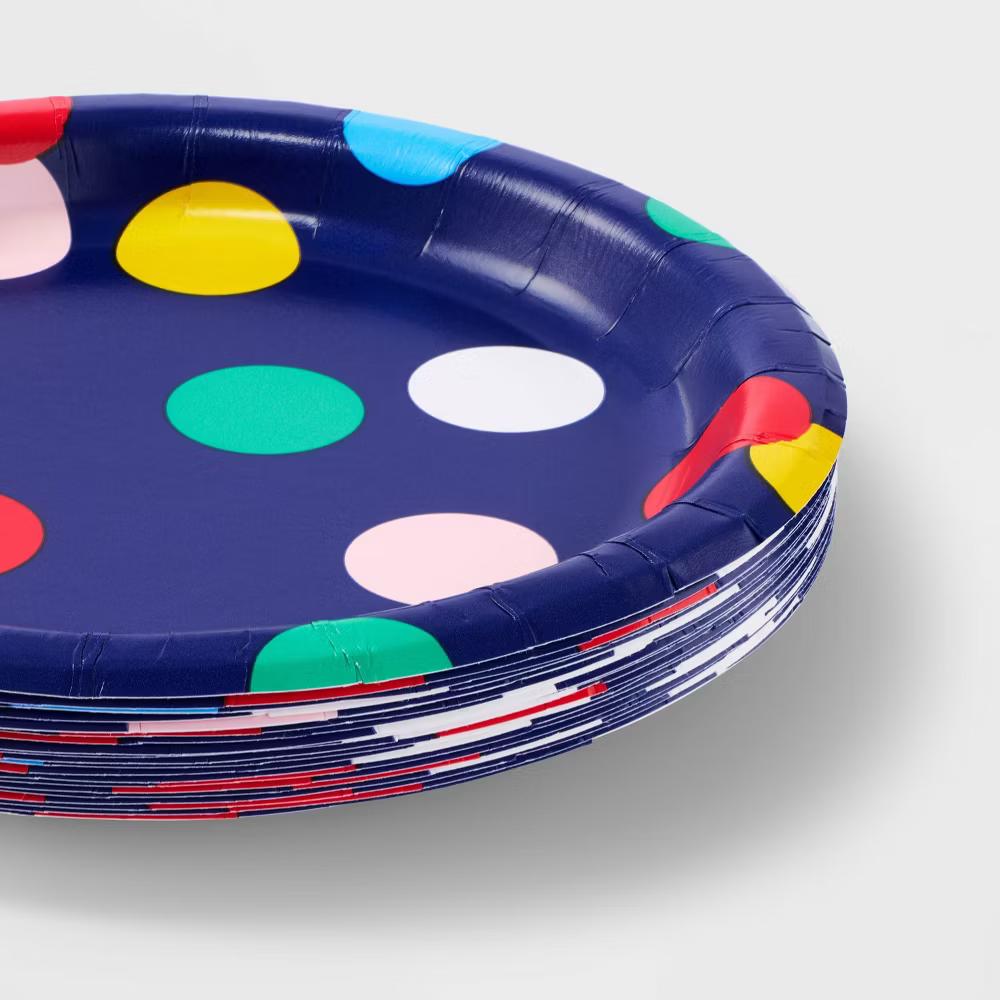 20ct Confetti Dots Snack Paper Plates