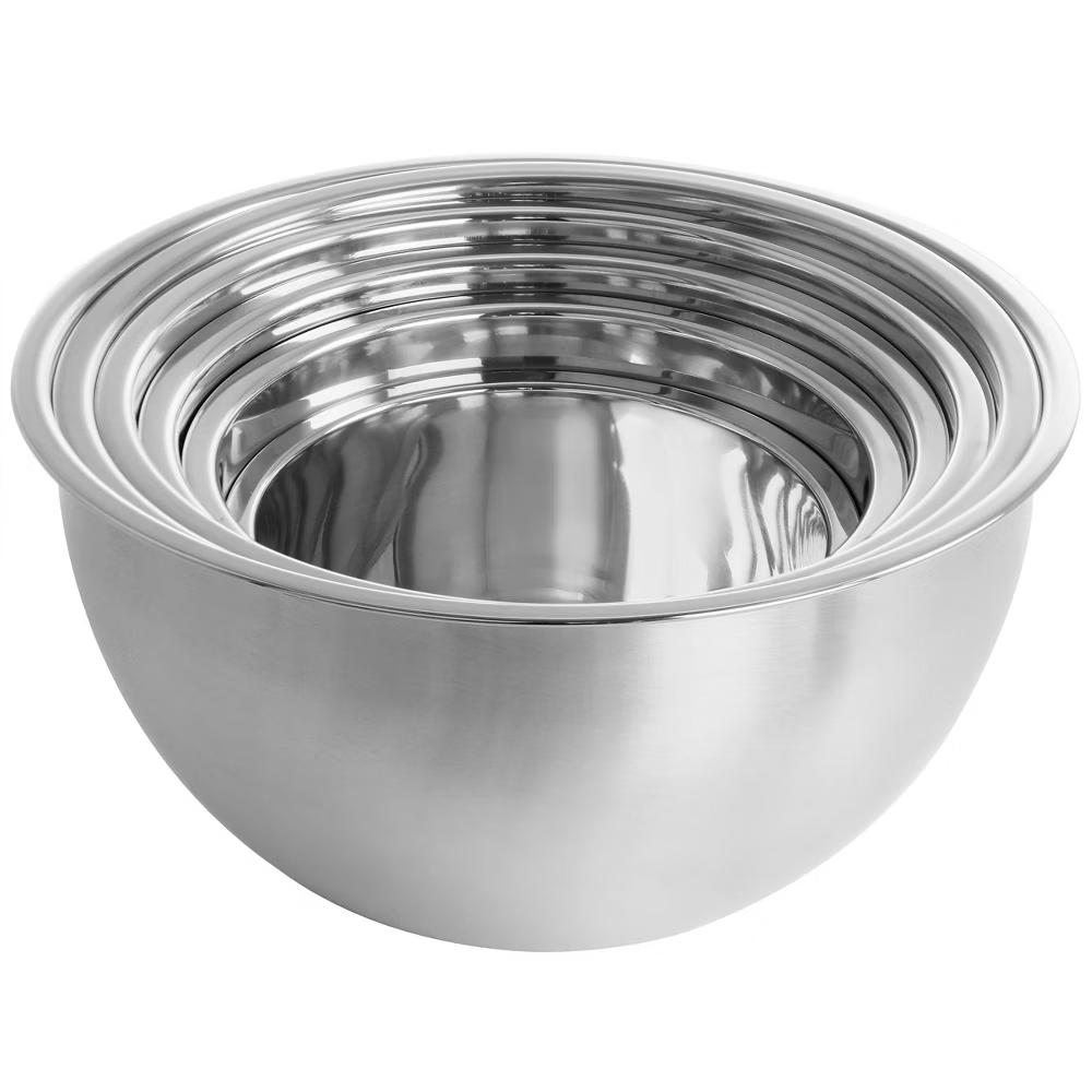 MegaChef 14 Piece Stainless Steel Measuring Cup and Spoon Set with Mixing Bowls - Image 5
