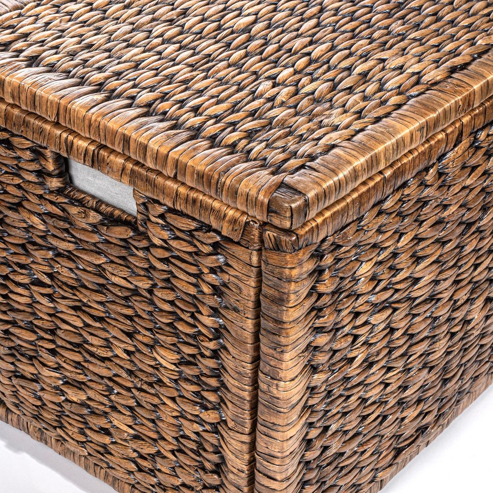 happimess Anada 30" Handwoven Wicker Weave Storage Trunk - Image 8