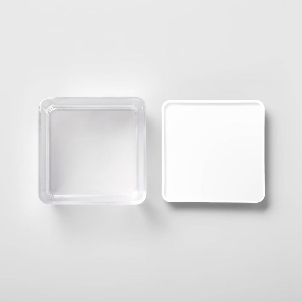 2.75c Short Square Plastic Food Storage Container - Image 2