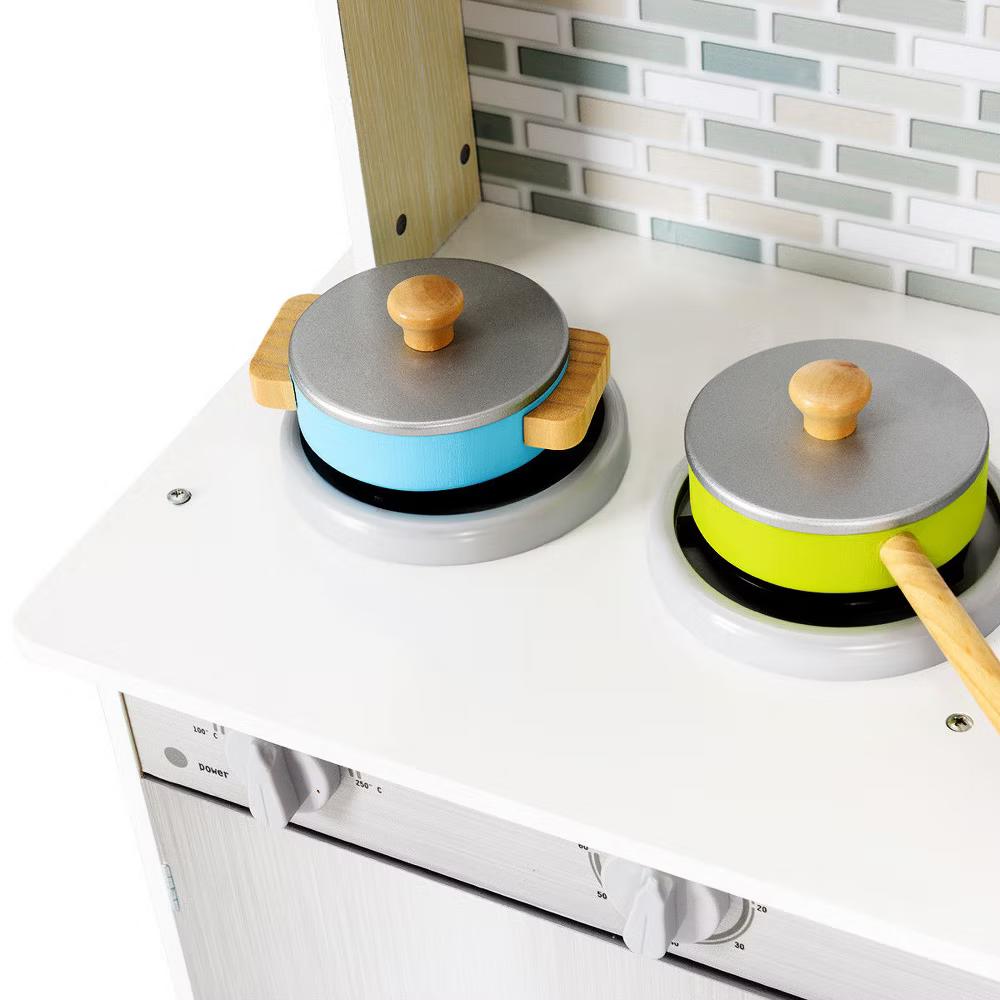 Kids Wooden Pretend Cooking Playset Cookware Play Set Kitchen Toys Gift - Image 9