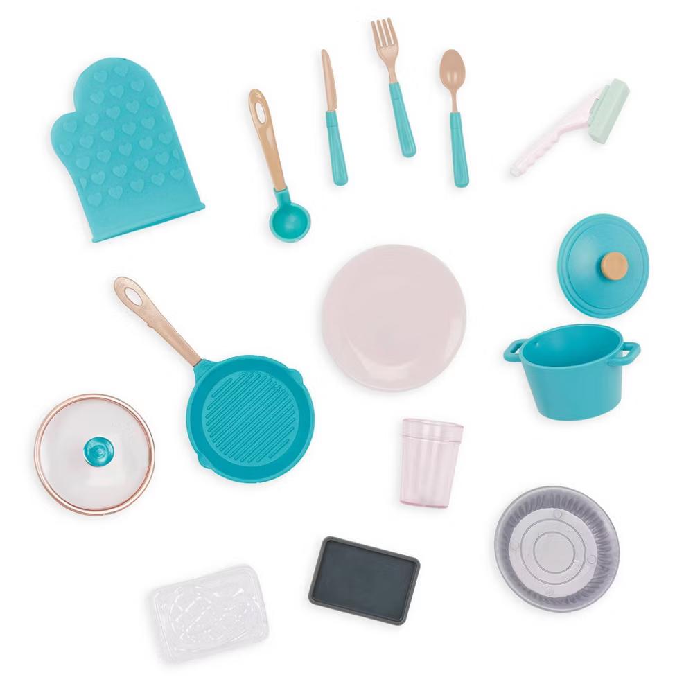 Light-Pink Gourmet Kitchen & Play Food Accessory Set for 18" Dolls - Image 5