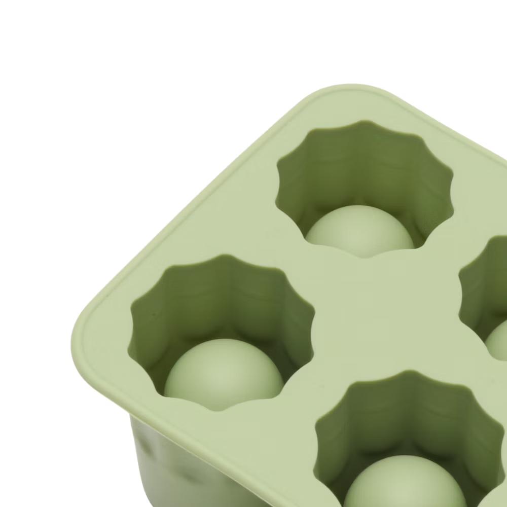 Ice Tray 4-Cavity Ice Cup Mould Cylinder Hand Wash Only Silicone Brick 3.86"x3.86"x2.09" 1 Pc - Image 2