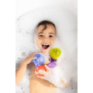Ubbi Interchangeable Bath Toys Round - Translucent 4pc