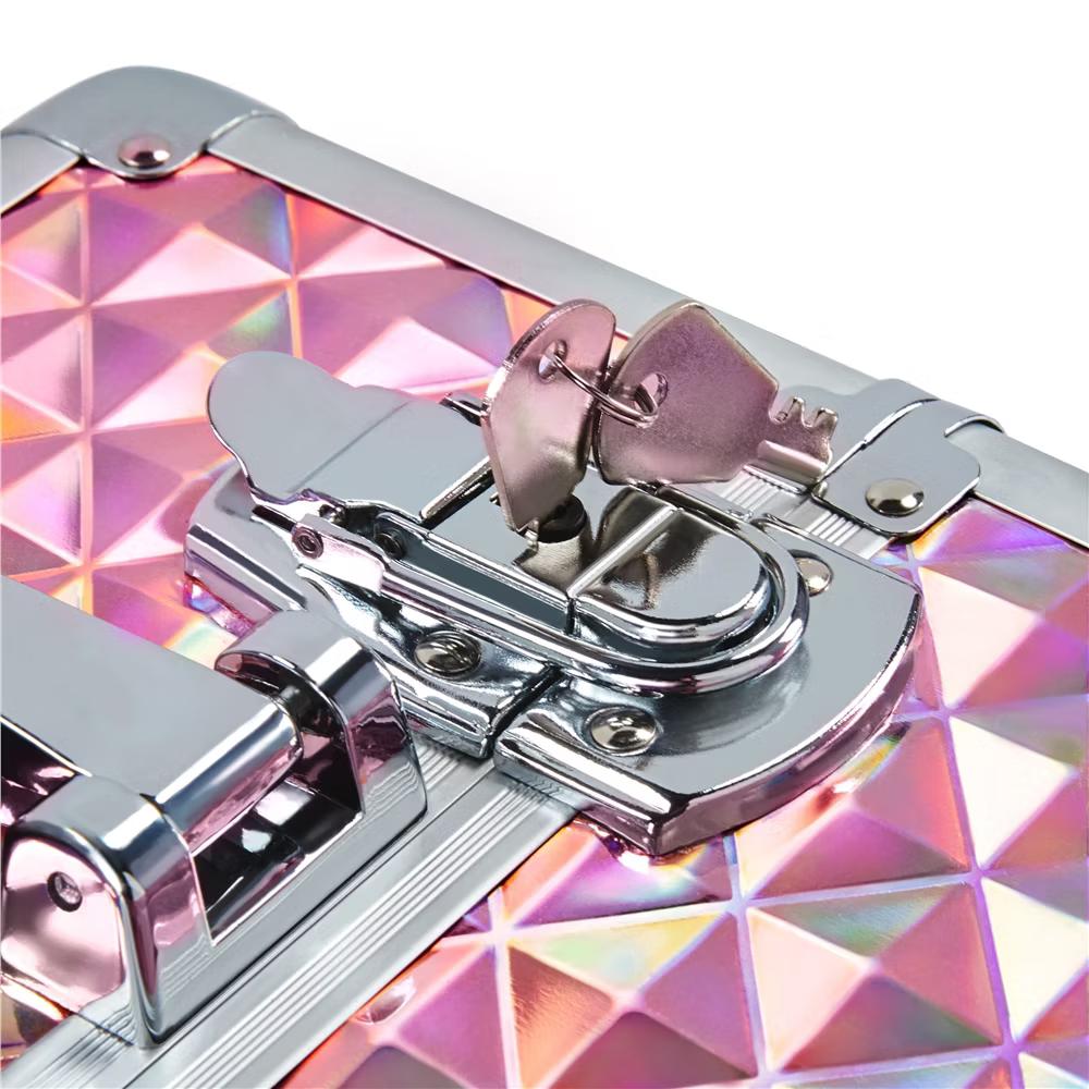 Yaheetech 4-In-1 Aluminum Rolling Cosmetic Makeup Train Cases - Image 13