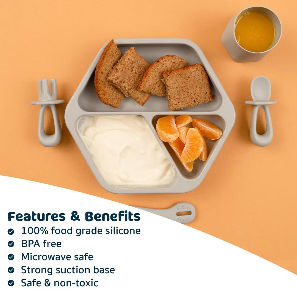 Silicone Suction Divided Plate Baby/Toddler Dish for Independent Eating - Image 16