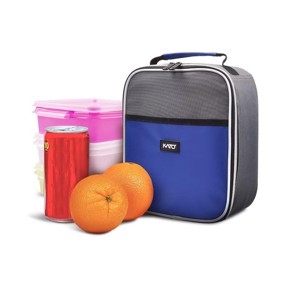 Small Insulated Lunch Tote Bag for Adult Kid, Leak-proof Portable Lunch Box for Man Woman with Dual Zipper Closure, 8.5x4x9.5 Inches - Image 9