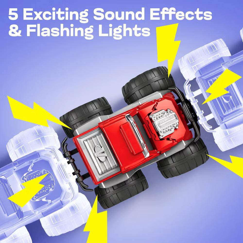 2Pcs Smash & Bump Monster Truck Toys,Crash Cars Toys with Sounds & Flashing Lights,Toddler Toys Christmas Birthday Gifts for Boy Age 3 4 5 6 7 - Image 5