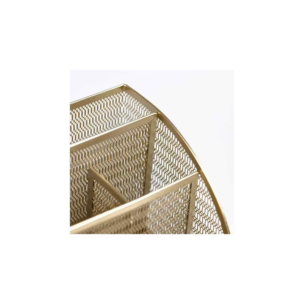 Blu Monaco Desk Organizer with Drawer - Small Metal Mesh Organizer Available in Aqua, Gold, and Pink - Image 14