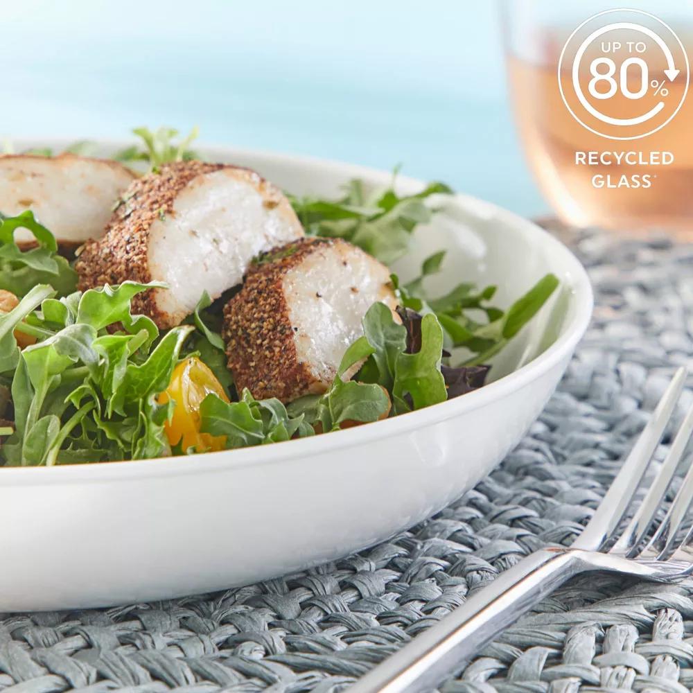 2pk Glass Vitrelle 30oz Meal Bowls White: Round Solid Noodle Bowls, Dishwasher & Microwave-Safe, 8.625" Diameter - Image 6