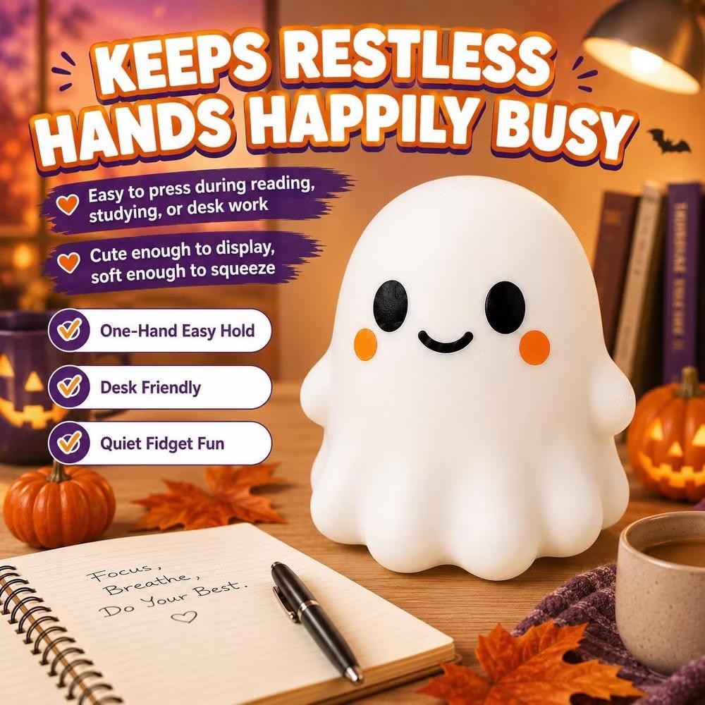 Link Large Ghost Squishy Sensory Fidget Toy 5.7inch - Image 4