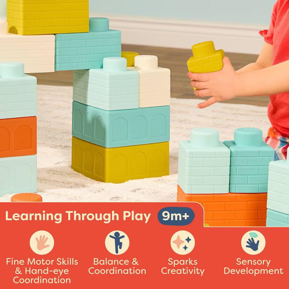 Big City Blocks - 27pc Large Foam Building Blocks with Storage Bag - Image 5