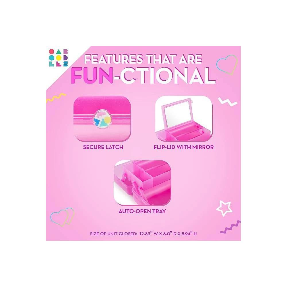 Caboodles On the Go Girl in Pink Shimmer Makeup Bag - Image 3