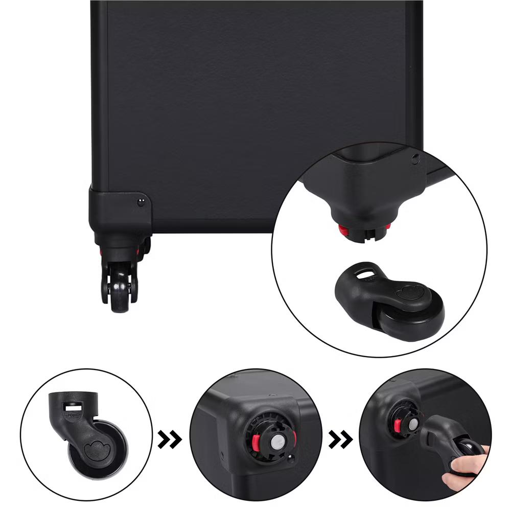 Yaheetech 4 in 1 Professional Makeup Train Case Aluminum Cosmetic Case - Image 7
