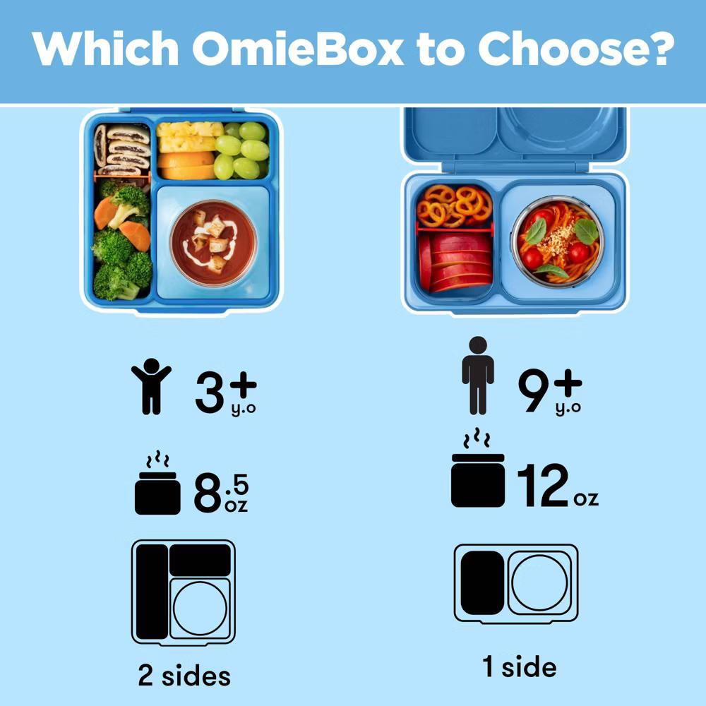 OMIEBox Insulated Bento Lunch Box with Leakproof Thermos Food Jar 3 Compartments - Image 22