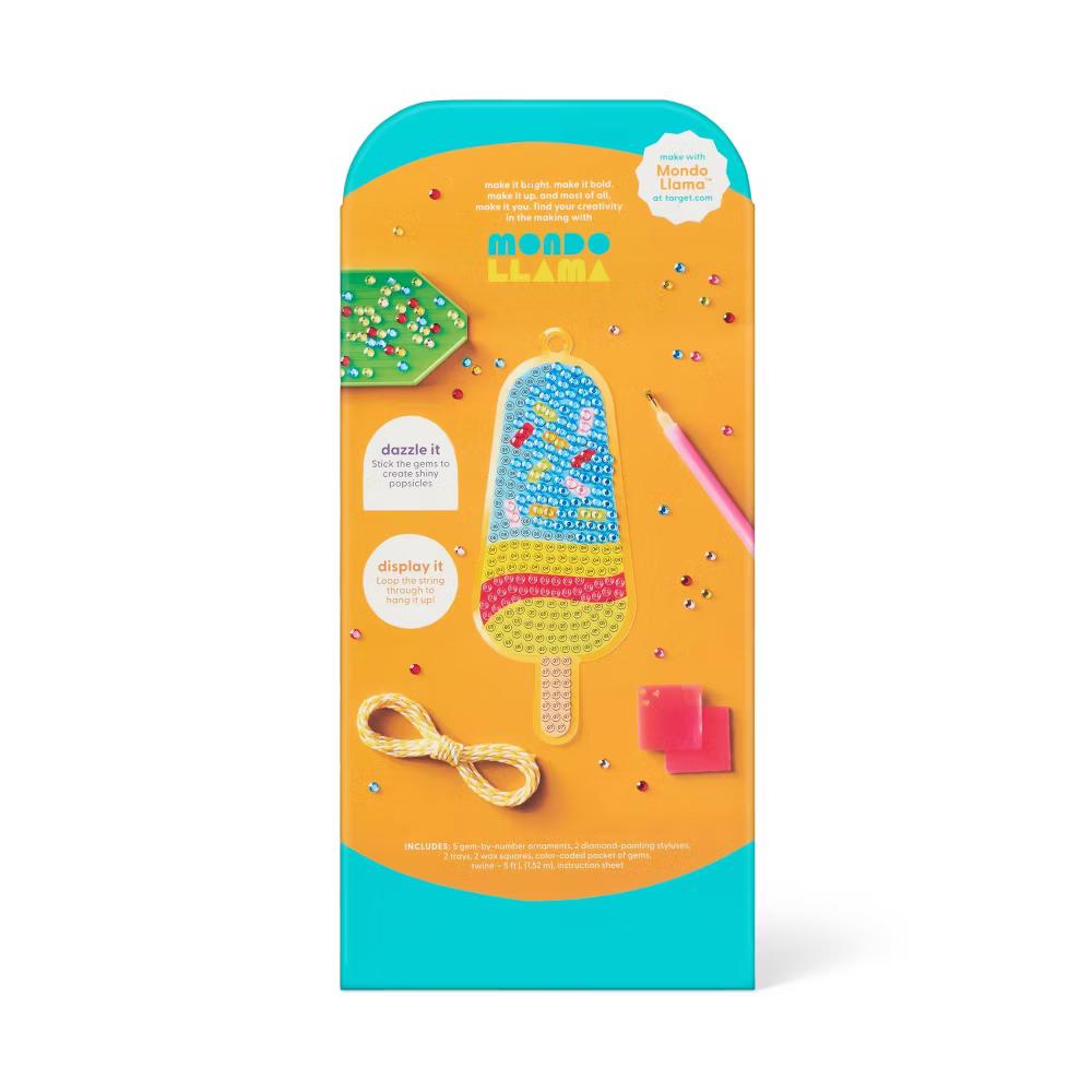 5ct Summer Craft Gem Art Popsicles Activity Kit - Image 4