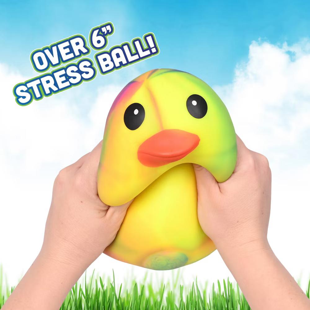 Jumbo Squeezy Ducks - Tie Dye Yellow - Image 4