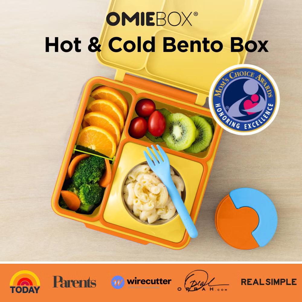 OMIEBox Insulated Bento Lunch Box with Leakproof Thermos Food Jar 3 Compartments - Image 80
