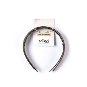 Classic Headbands - Black/Tortoise - 1-inch - All Hair - 2pcs