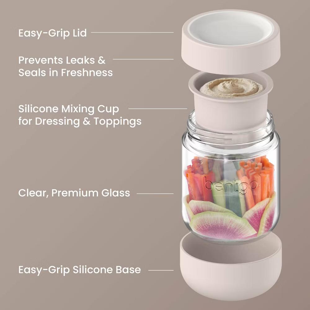 4pk 16 fl oz Leak-Proof Glass Food Jars Boots and Inner Cup - Image 14