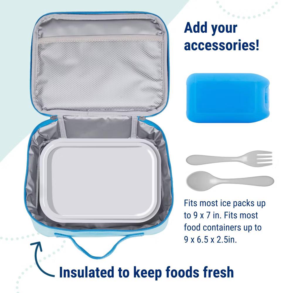 Wildkin Kids Insulated Lunch Box in Solid Colors – Durable and Reusable for School & Travel - Image 4