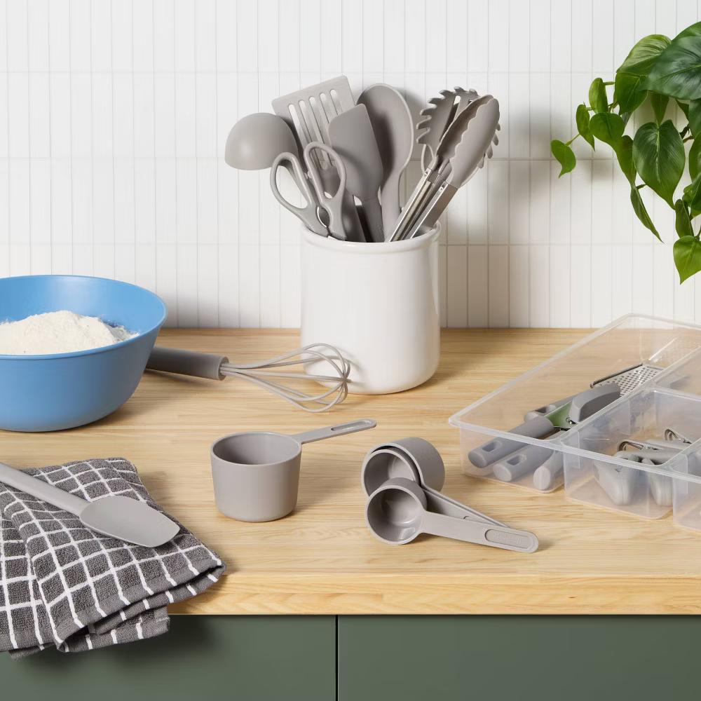 30pc Kitchen Utensil Set Gray - Image 3