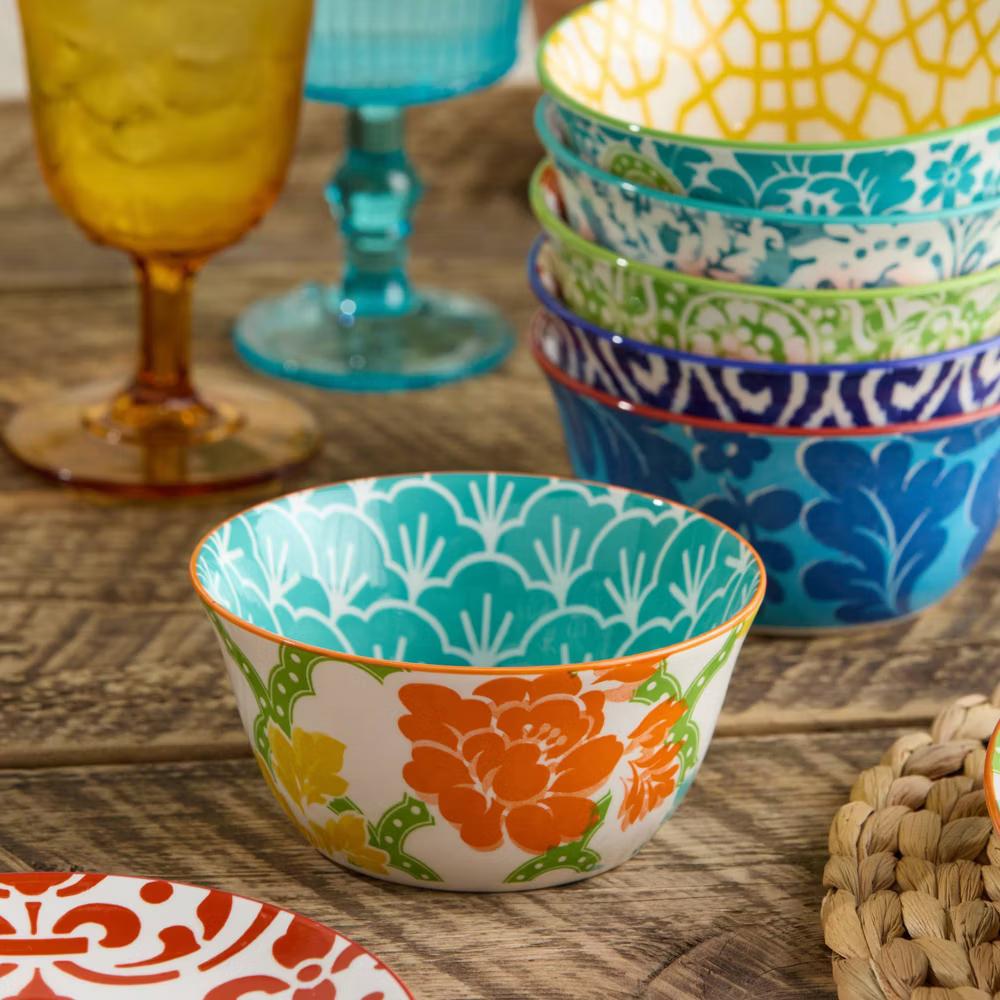 Certified International Pavillion (Set of 6) 10oz Assorted All Purpose Bowls - Image 8