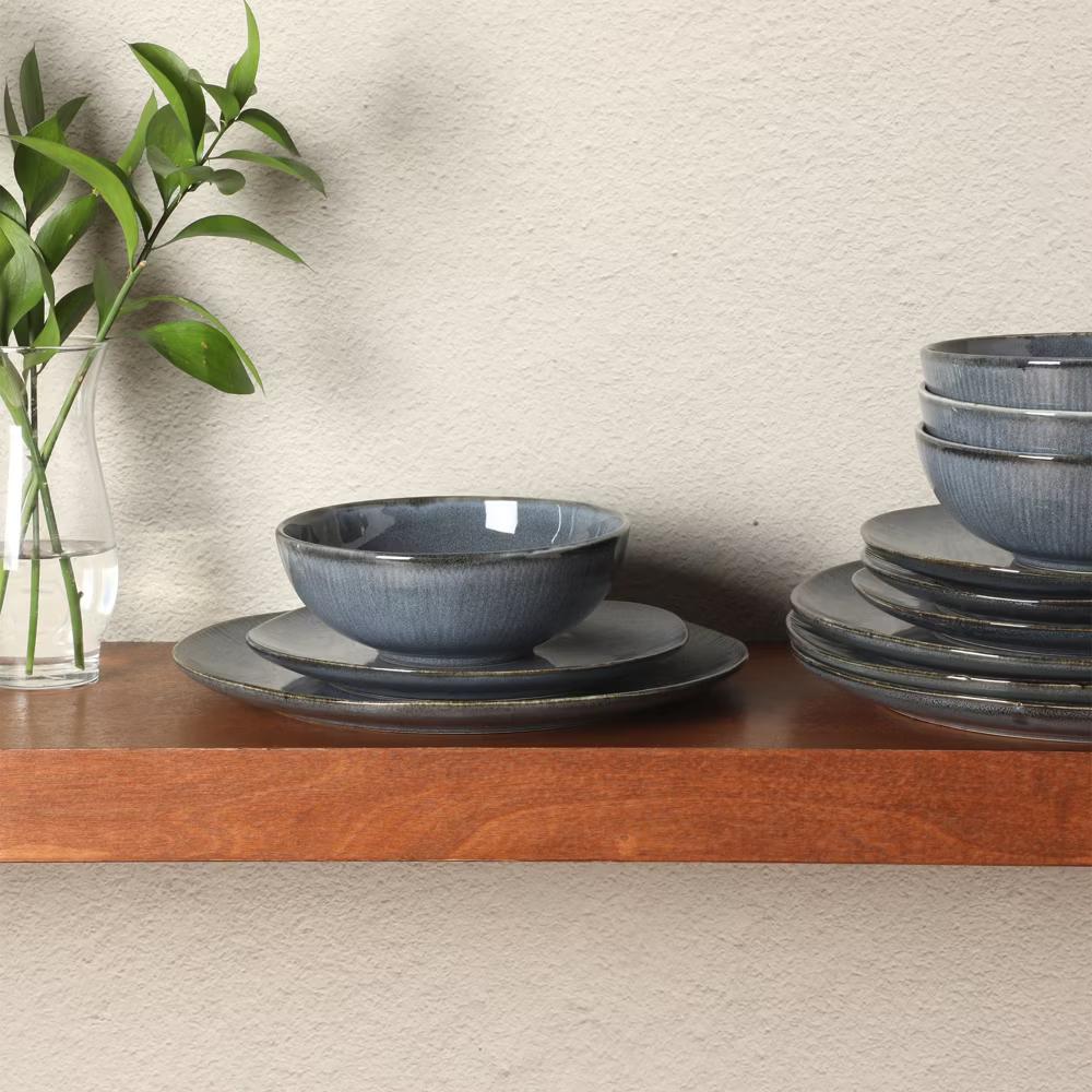 Sandy Pines Stoneware 12 Piece Reactive Glaze Dinnerware Set - Service for 4 - Image 9