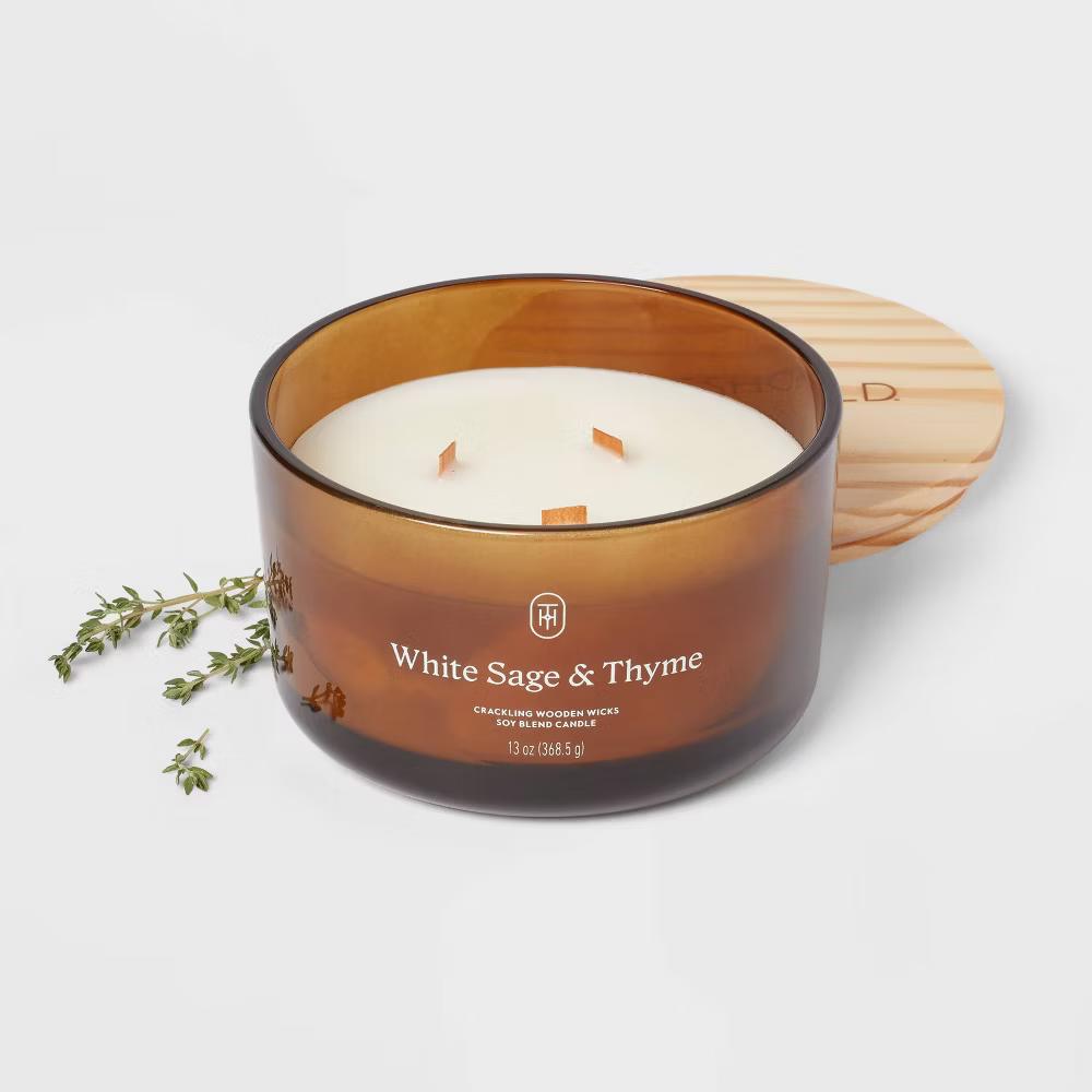 Glass Wooden Wick Jar Candle - Image 89
