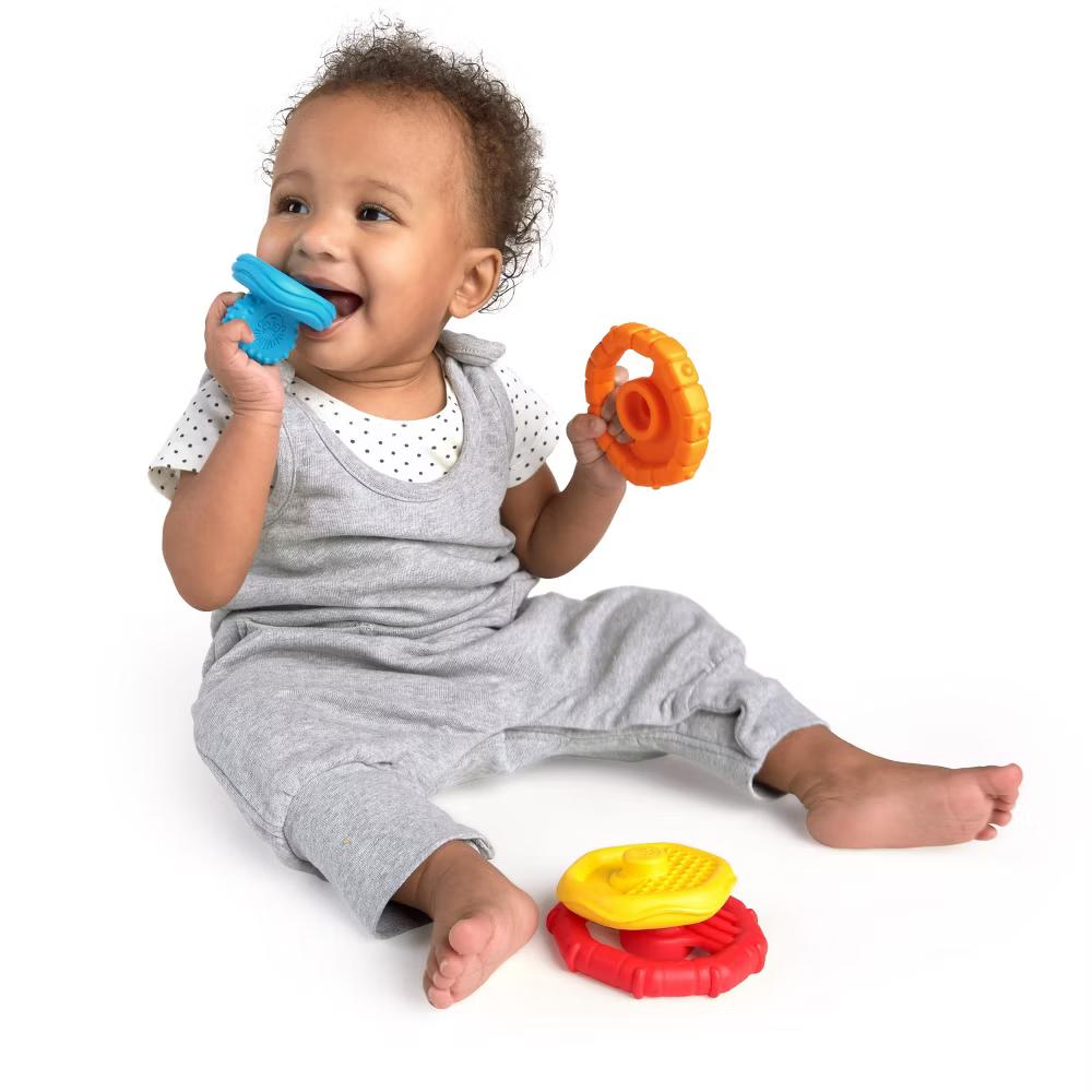 Baby Einstein Stack & Teethe Multi-Textured Teether Toy: BPA-Free, Multiple Activities, Sensory Development - Image 4