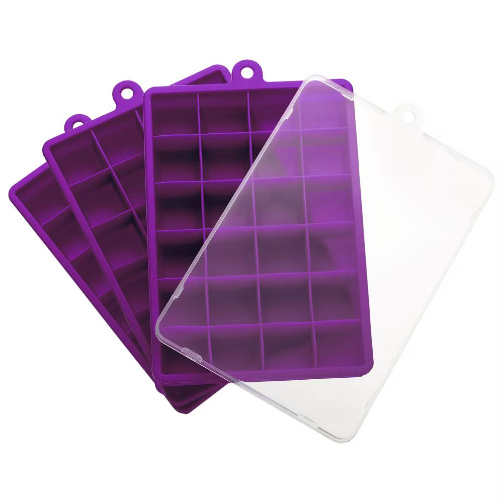 Silicone Easy Release Ice Cube Trays with Lids - Image 17
