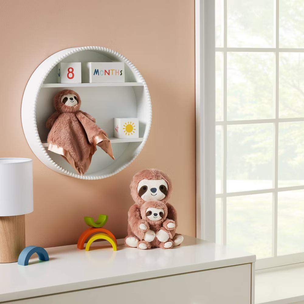 Brown Sloth Plush Animal with Mini Plush - 2pk