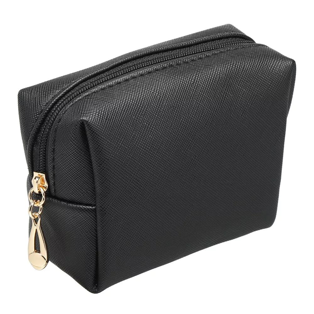 PU Waterproof Cute Preppy Travel Toiletry Mini Makeup Bag 4" x 3" - Image 2