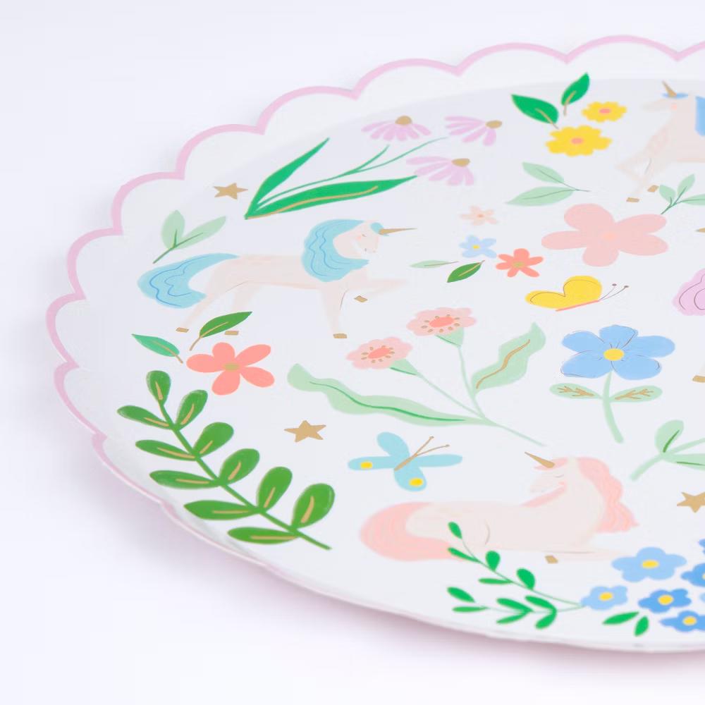 Meri Meri Meadow Unicorns Side Plates (Pack of 8) - Image 2