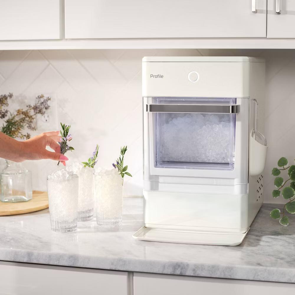 GE Profile Opal Nugget Ice Maker - with Magnolia: Stainless Steel, Countertop, 34 lbs Daily Production - Image 2