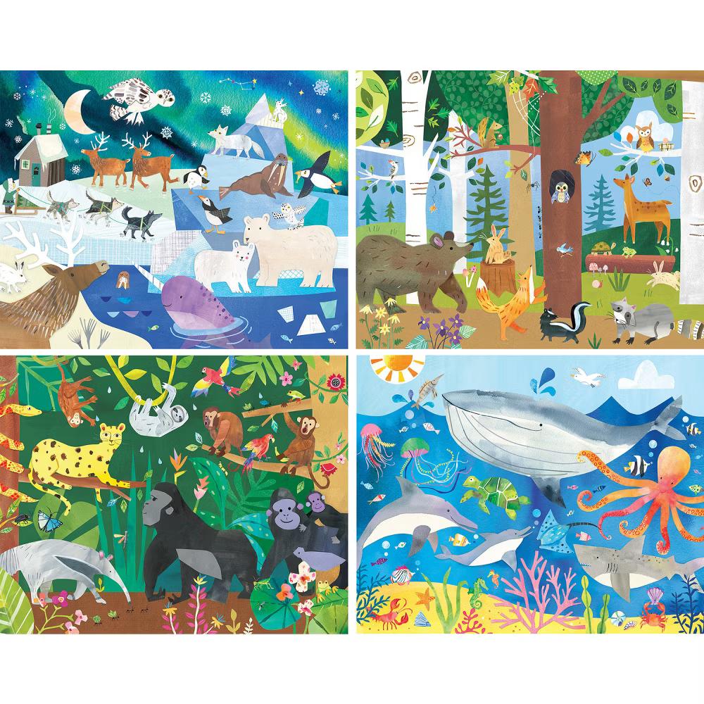 Jigsaw Puzzle Set - Hello World Animals 4-Pack 100 Pieces - Image 3