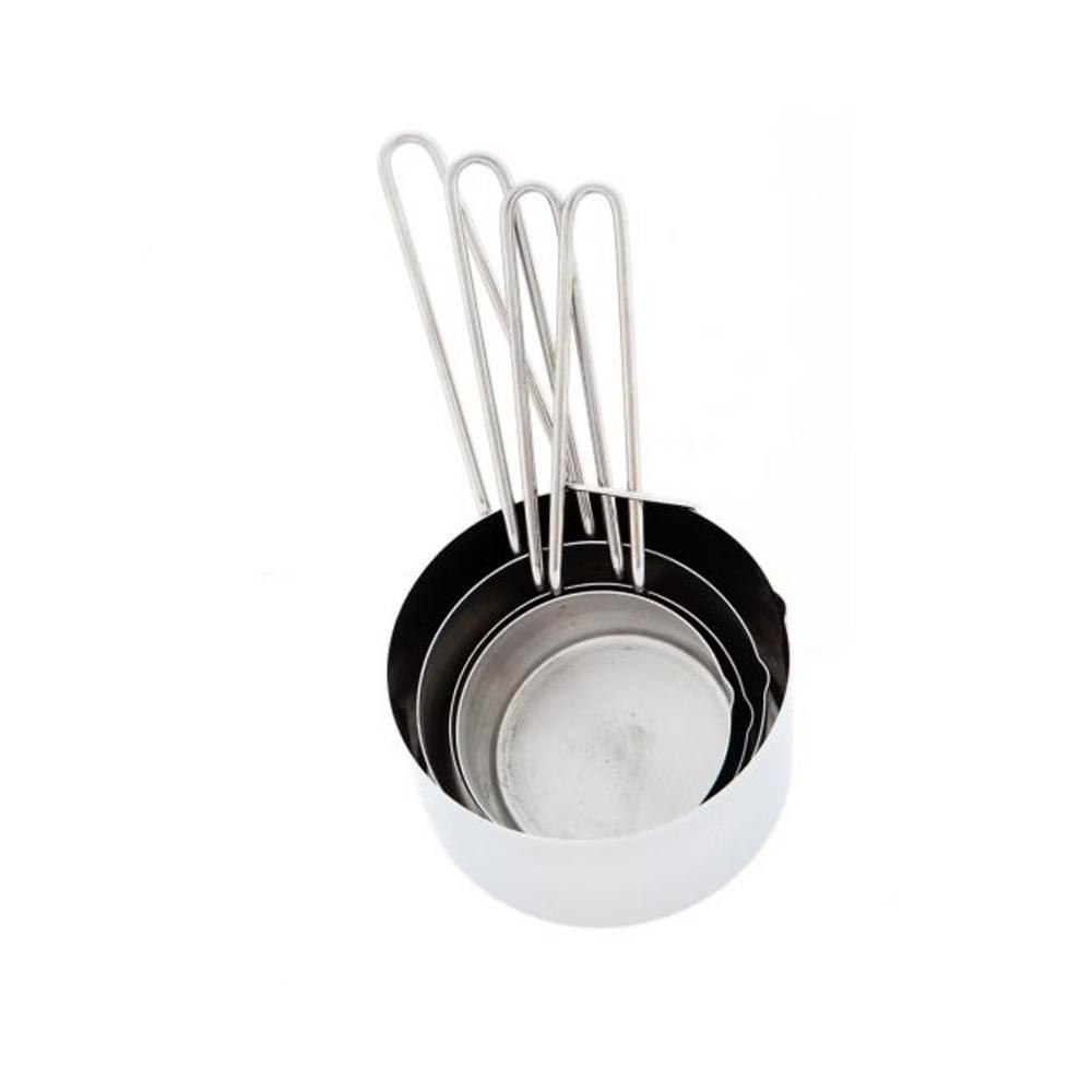 Winco Measuring Cup Set, 4pcs Set, Wire Handle, Stainless Steel - Image 2