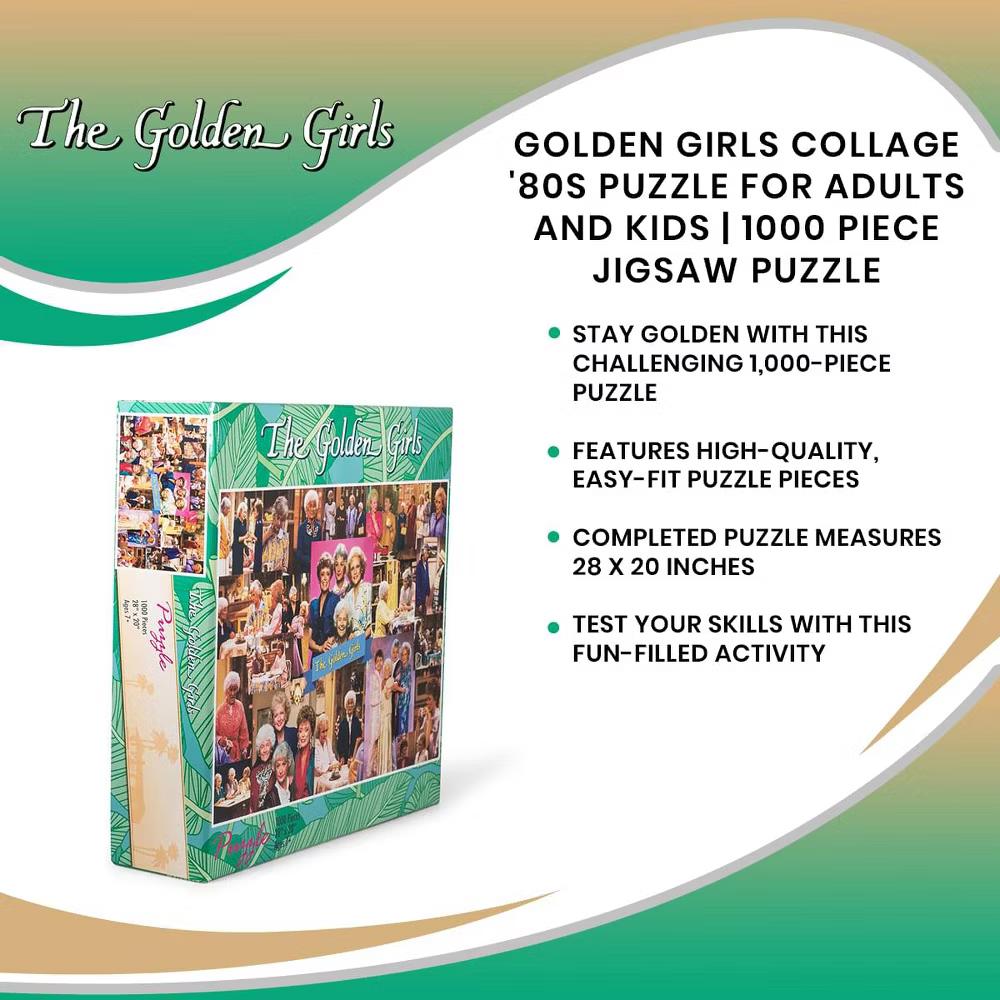 Toynk Golden Girls Collage '80s Puzzle For Adults And Kids | 1000 Piece Jigsaw Puzzle - Image 7