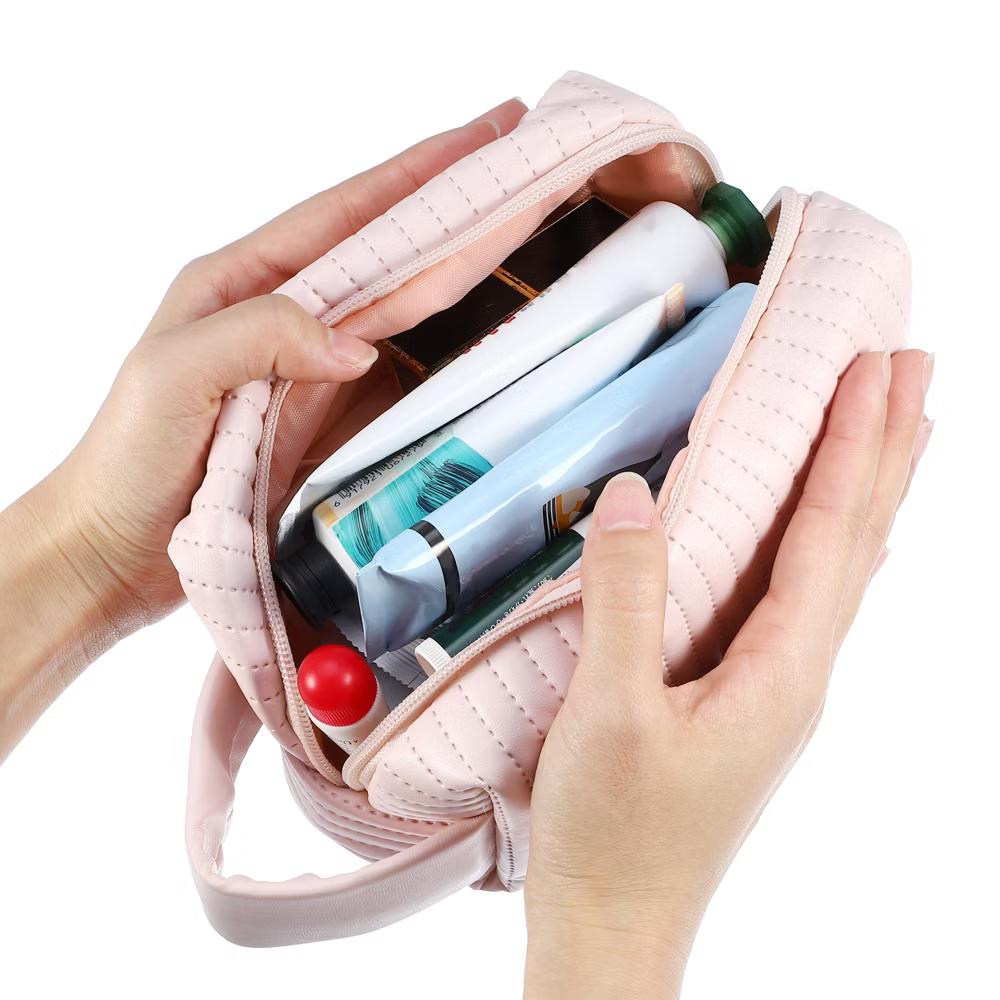 Faux Leather Small Makeup Bag - Image 29