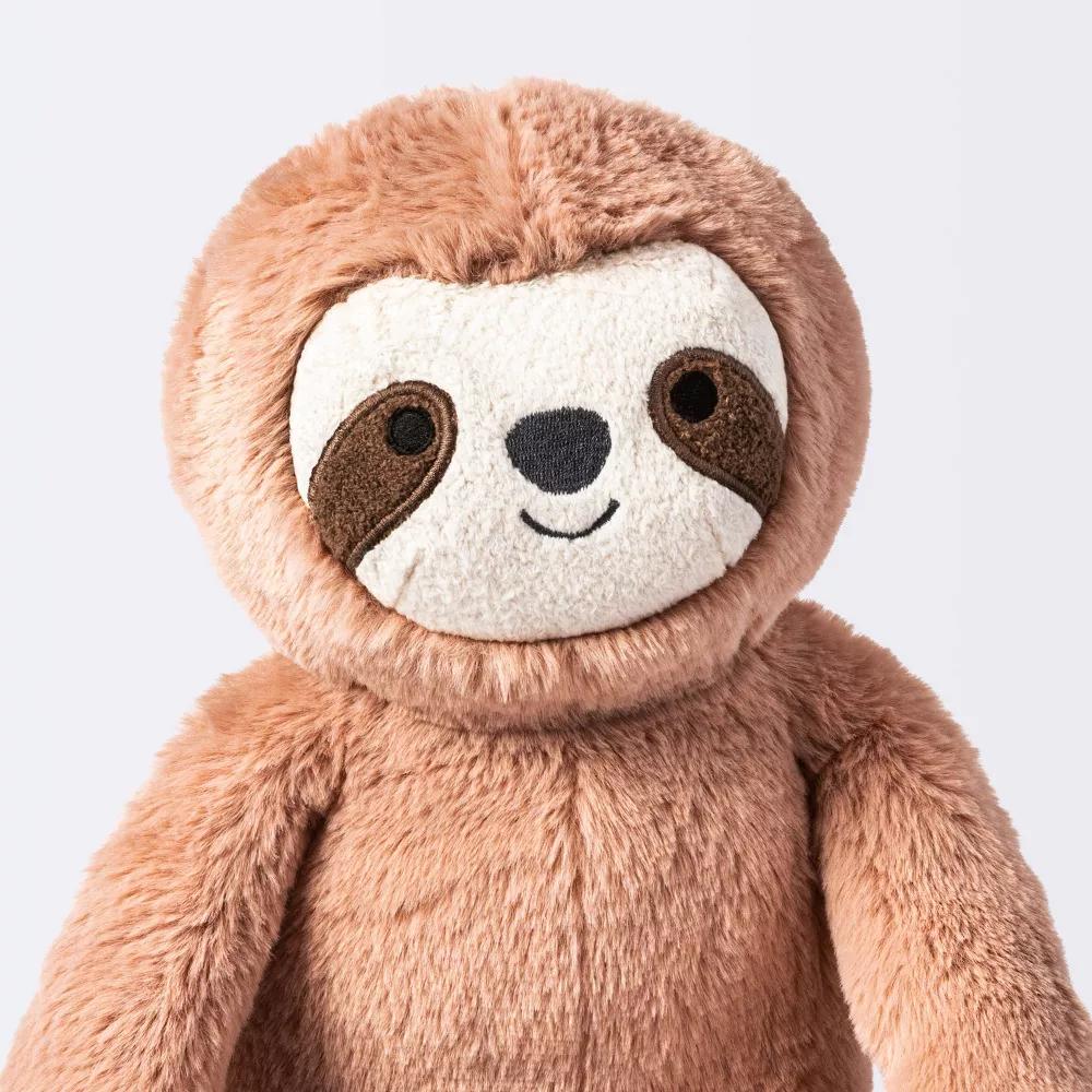 Brown Sloth Plush Animal with Mini Plush - 2pk - Image 3